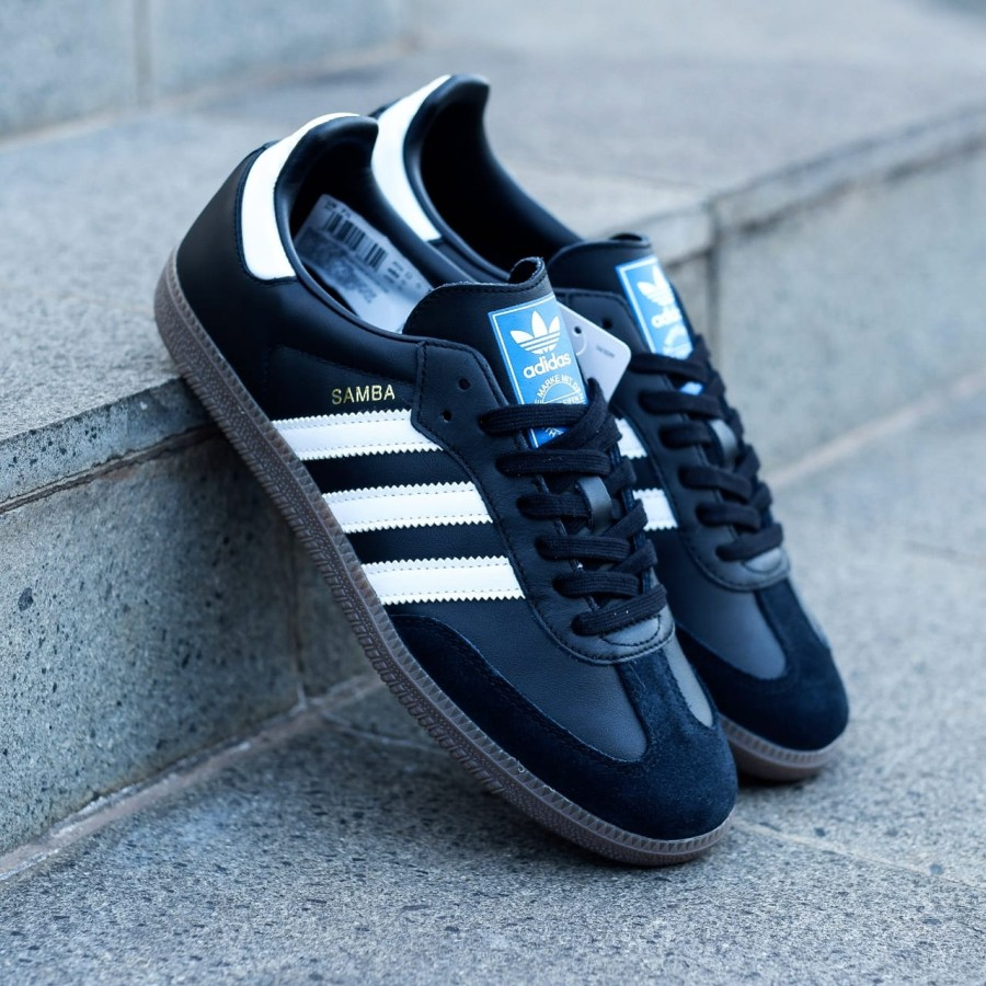 Sepatu Pria Adidas Samba OG White Black Sole Gum Original BNWB - 39