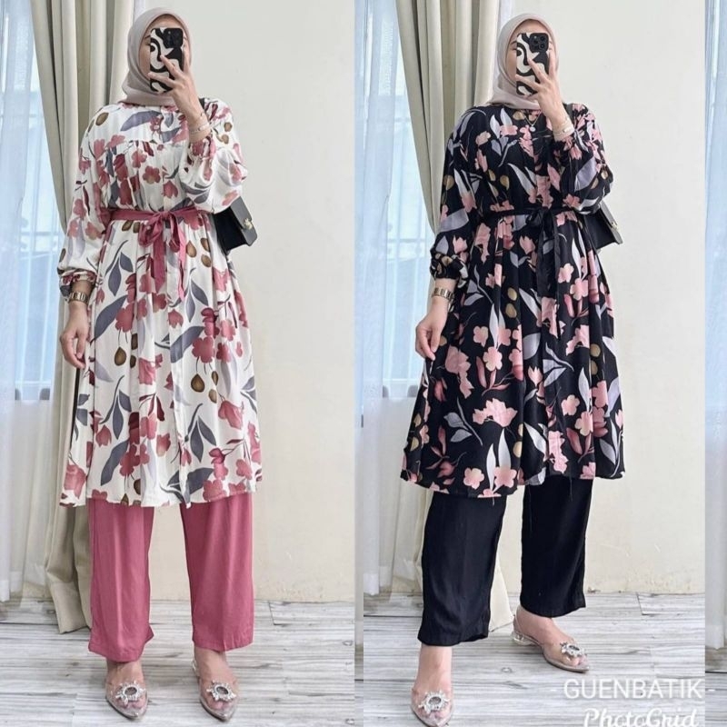 SET TUNIK SYAKIRA NEW BEST SELLER SETELAN TUNIK VIRAL SET WANITA TERLARIS KEKINIAN