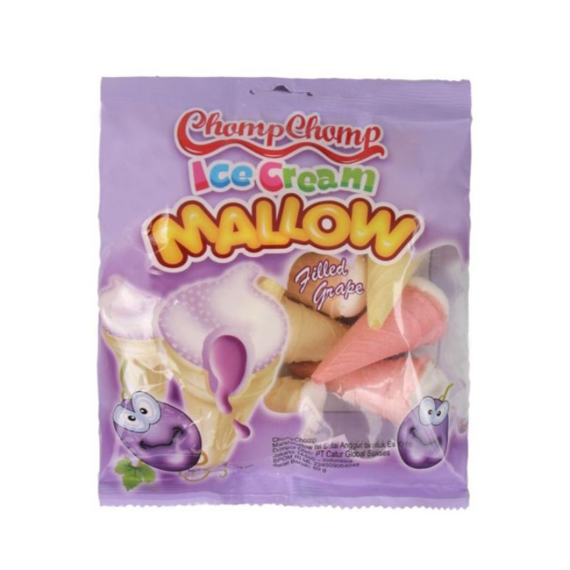 Chomp-Chomp Ice Cream Mallow Grape Marshmallow 60 g