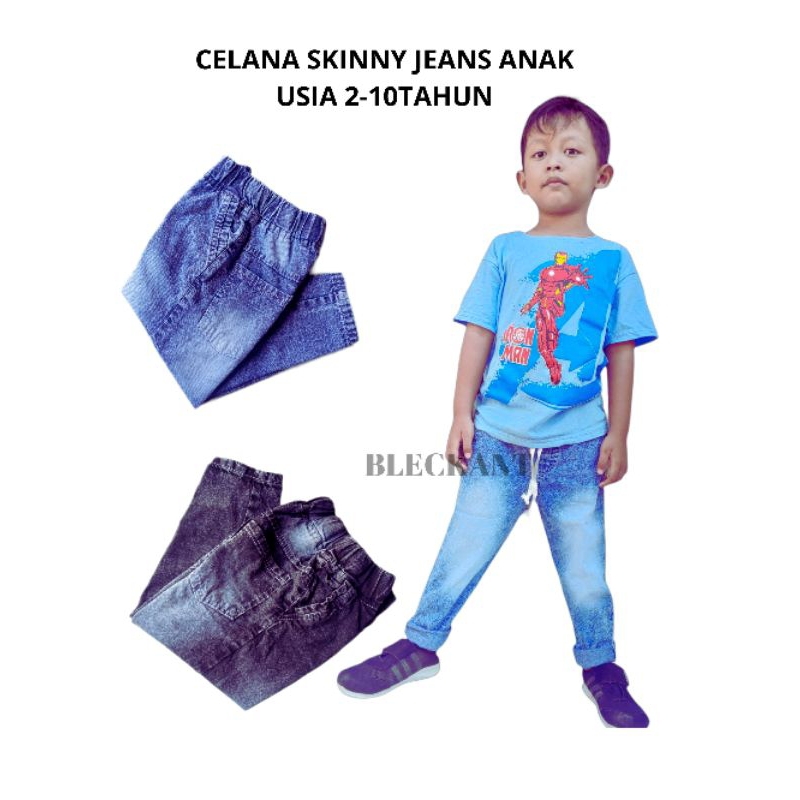 CELANA PANJANG JEANS ANAK SKINNY USIA 2-10TAHUN