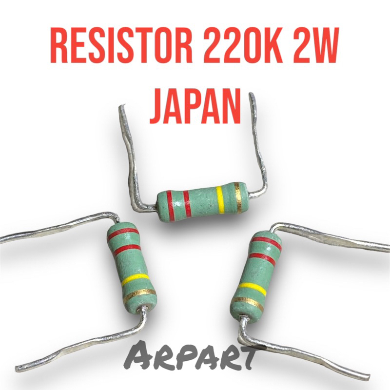 resistor 220k 2w ori japan hijau