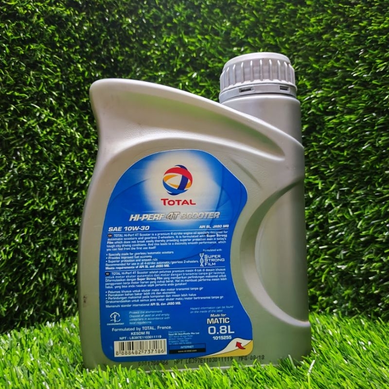 TOTAL HI PERF 4T SCOOTER 10W30 10W-30 API SL/JASO MB 800ml