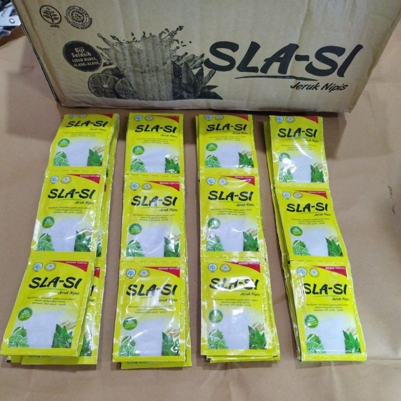 Slasi / Sla-si Jeruk Nipis bintang toedjoe renceng isi 12 saset untuk panas dalam sariawan / minuman saset