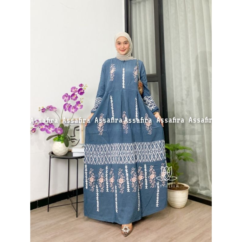 GAMIS RAYON  TERBARU DAN TERLARIS 2022  DRESS DAILY POLOS BUSUI GAMIS BATIK DASTER LOWO JUMBO  ASLI PEKALONGAN