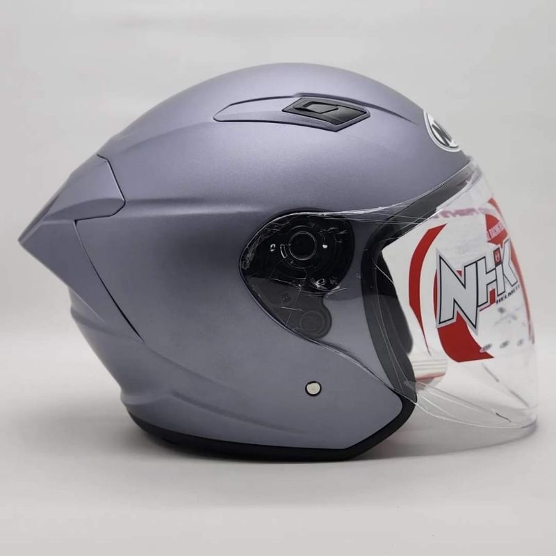 NHK R1 ELITE DIM GREY DOFF SOLID | Helm half face r1 elit abu doff original r 1