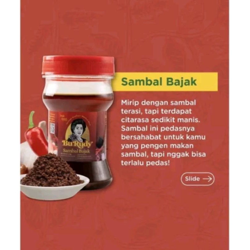 Sambel Bawang. Sambel iBajak. Sambel ijo Bu Rudy. Asli Surabaya