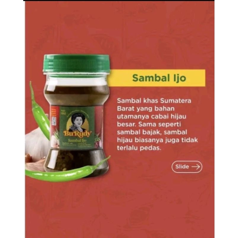 Sambel ijo Bu Rudy Surabaya. Asli