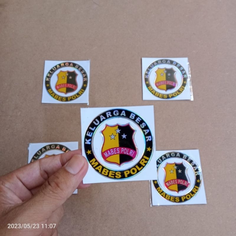 stiker mabes polri timbul, sticker MABES POLRI timbul
