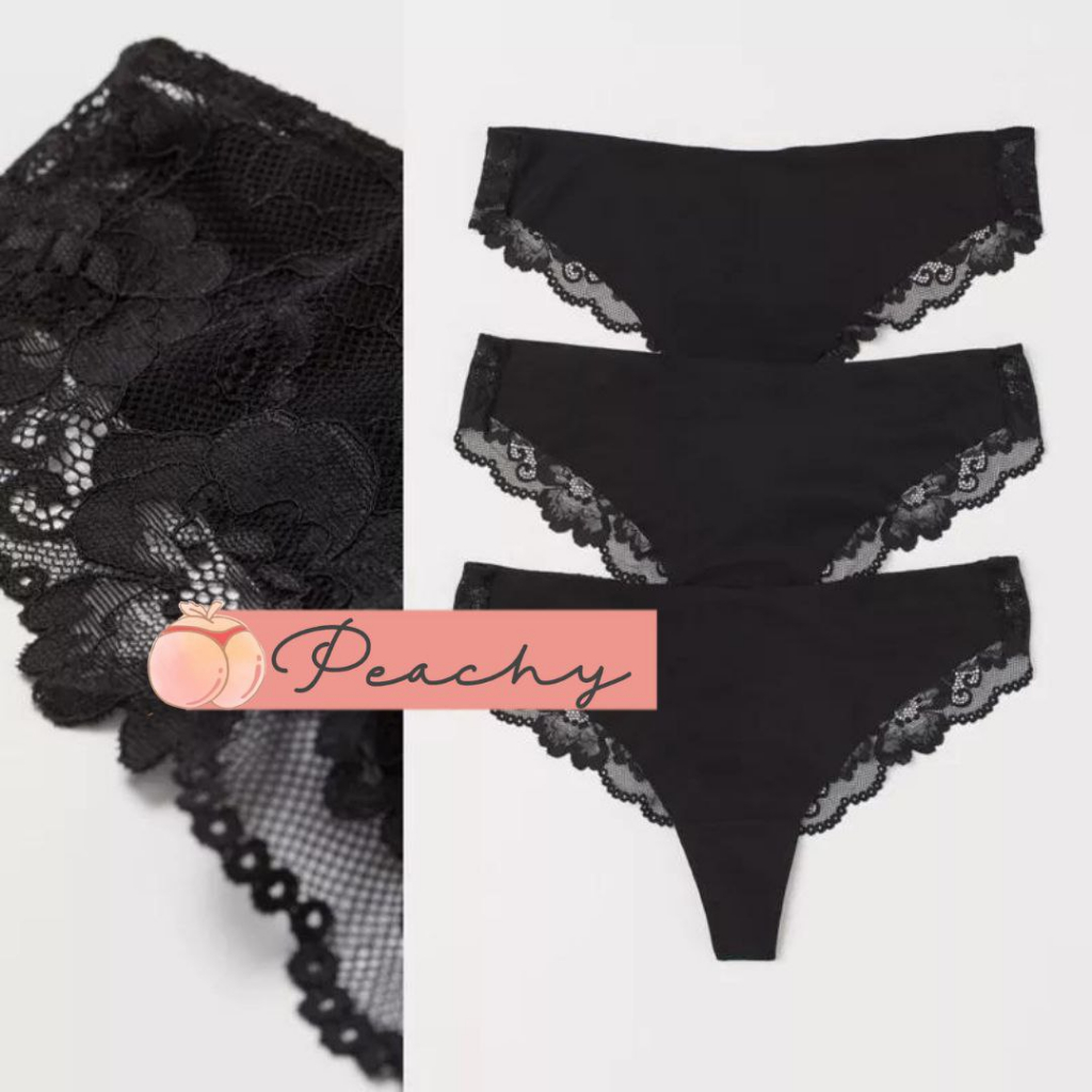 Seamless Panty HM Cheeky Brazillian Lace Underwear by Peachy