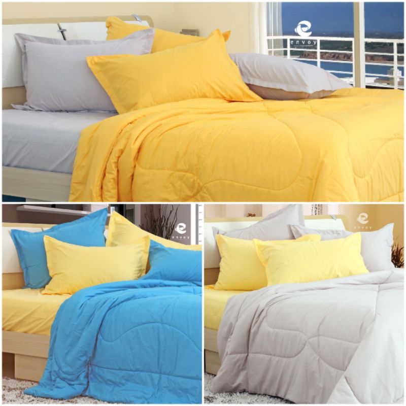 SPREI ENVOY CL tinggi 30cm bahan 100% katun cvc dingin, lembut dan nyaman dipakai sprei polos warna 