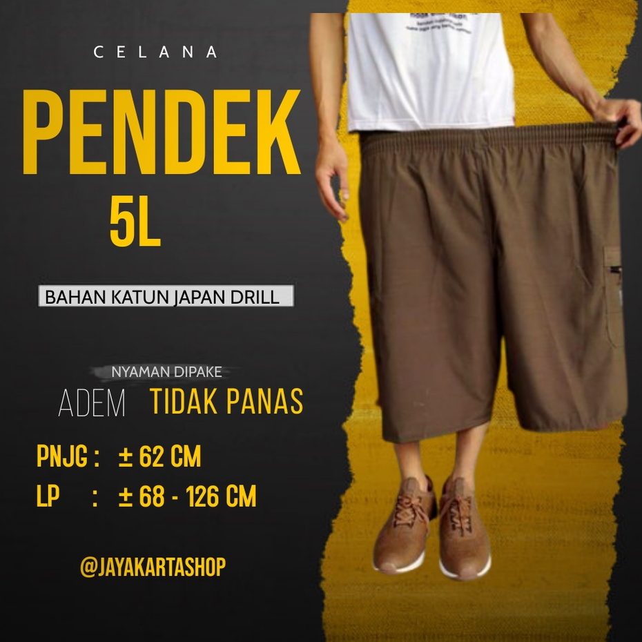 Celana Pendek Wanita Pria Kolor Wanita Celana Wanita Jumbo Big Size Pants Katun 5L POLOS