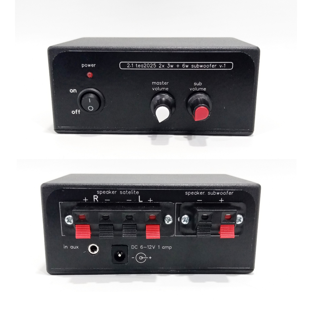 Mini Power Amplifier 2.1 TEA2025b 2x 3w Plus 6w Subwoofer v.1