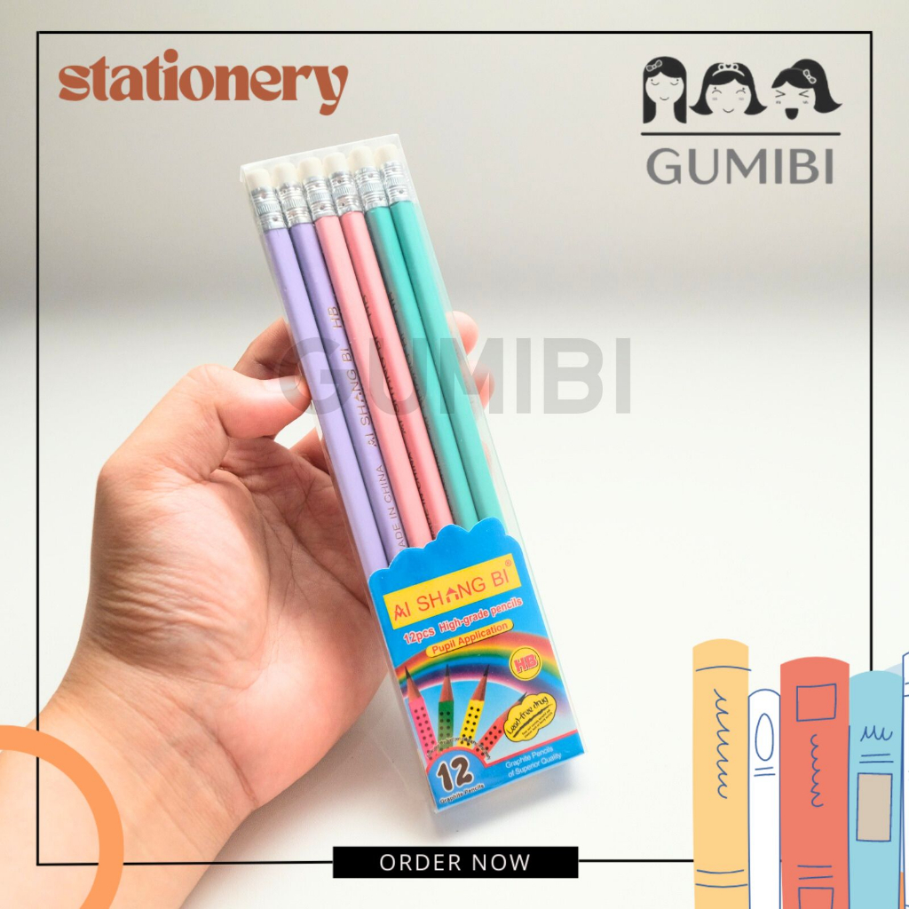 

(12PCS) PENSIL AISHING NEW BOX PENSIL KAYU PASTEL COLOR SUDAH DIRAUT