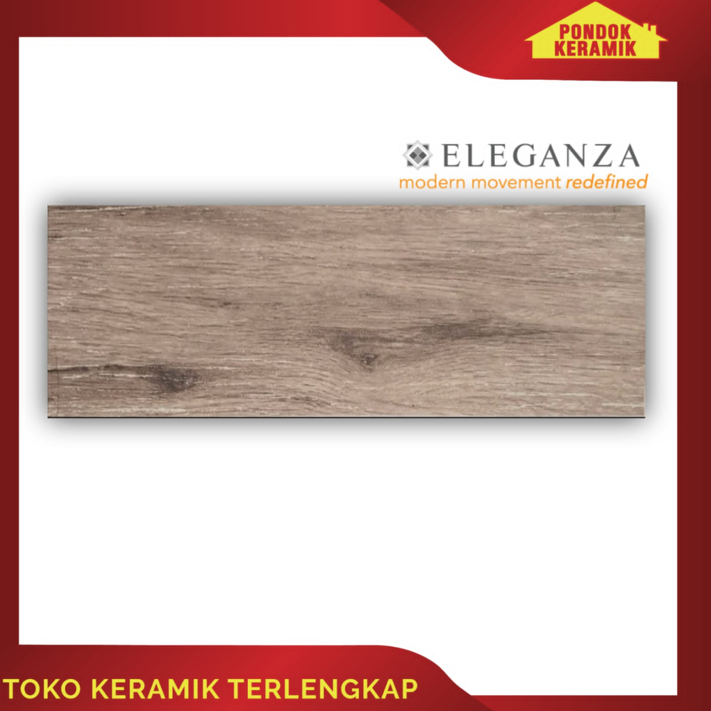 Granit Lantai Eleganza 15x60 Motif Serat Kayu Coklat MAPLEQDC 6159082