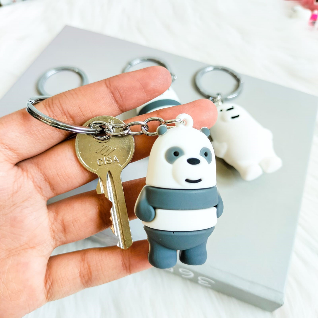 GANTUNGAN KUNCI WE BARE BEAR STANDARD UKURAN 5 CM TERMURAH KEYRING KEYCHAIN ALAT TULIS KANTOR