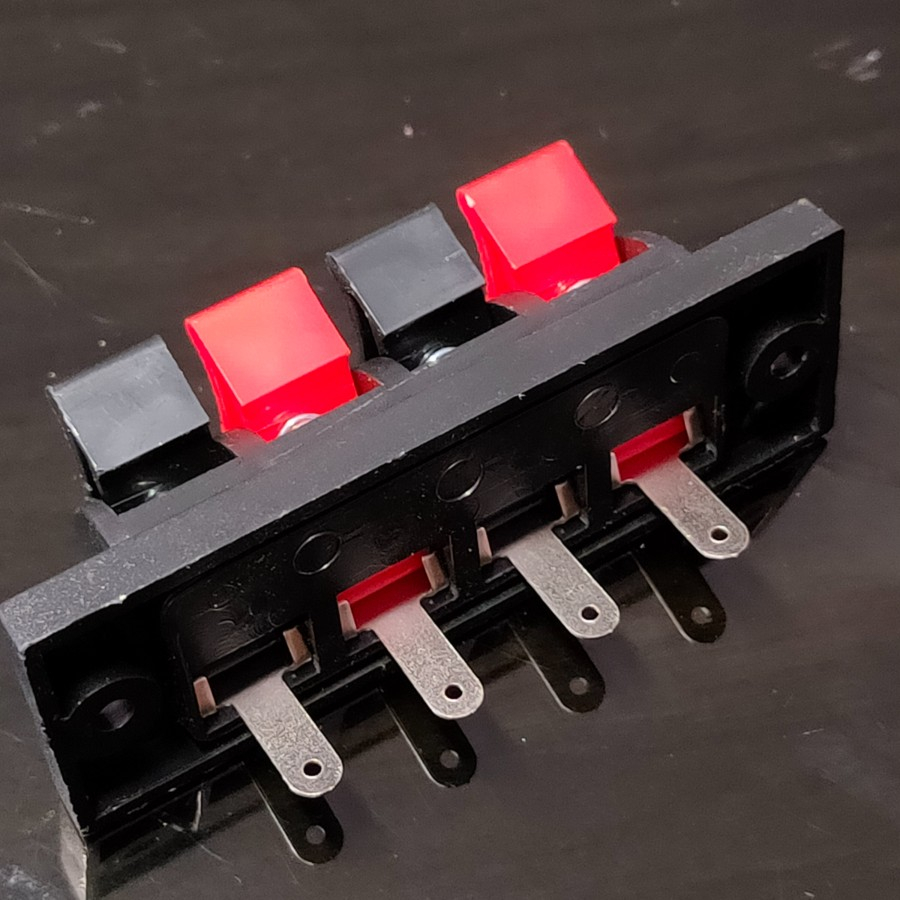 Terminal Speaker Jepit Kecil 4 Pin Panel Speaker Box Amplifier Mini