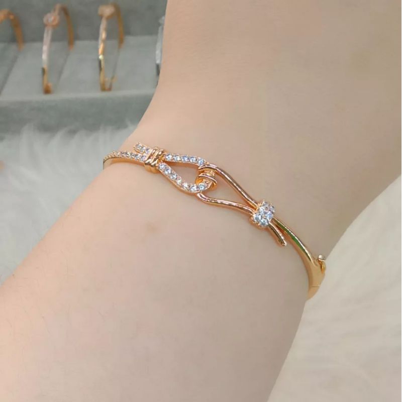 La Vienne - Aksesoris Perhiasan Gelang Bangle Titanium Wanita Anti Karat - Ghina