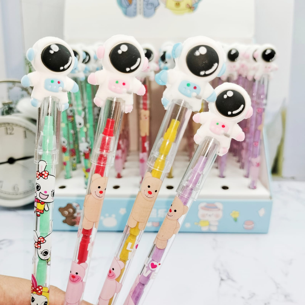 PENSIL SUSUN LUCU ASTRONOT ADA 4 WARNA PENSIL SUSUN KARAKTER BEST SELLER HARGA TERMURAH ALAT TULIS SEKOLAH ANAK LENGKAP KUALITAS TERBAIK READY GROSIR DAN COD