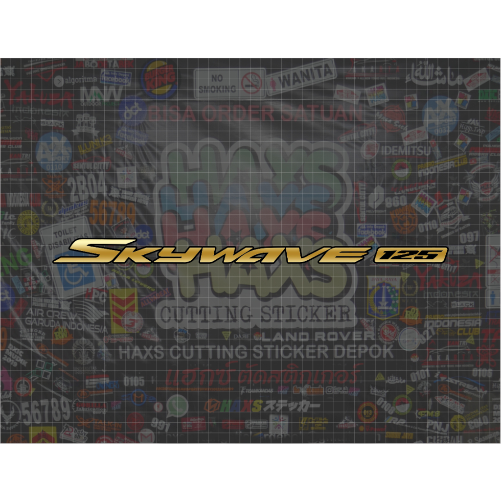 Cutting Sticker Skywave 125 Ukuran 38 Cm Untuk Motor Mobil