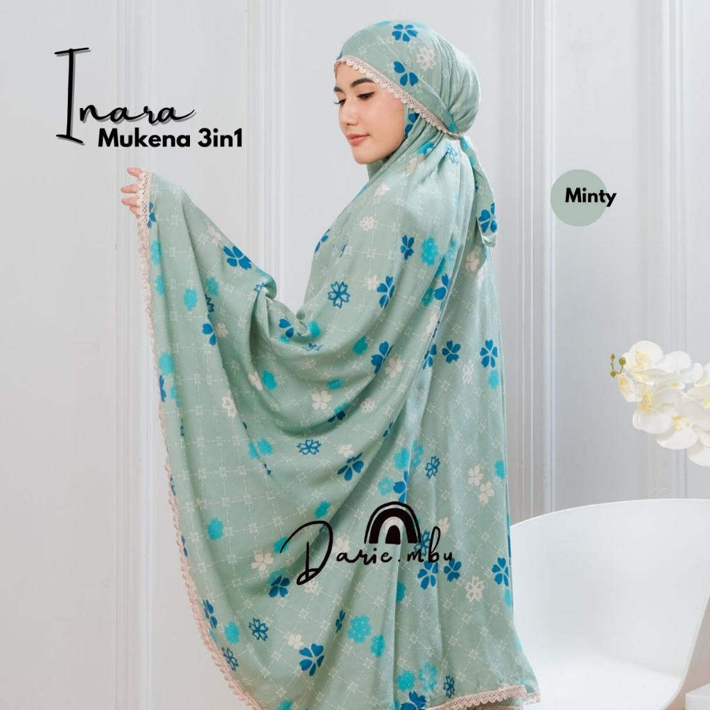 DARIE.MBU - Mukena Dewasa Motif 3in1 Rayon Mewah Inara Series