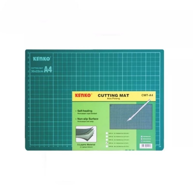 

KENKO CUTTING MAT CMT-A4 / ALAS PEMOTONG KERTAS / TATAKAN CUTTER UKURAN A4