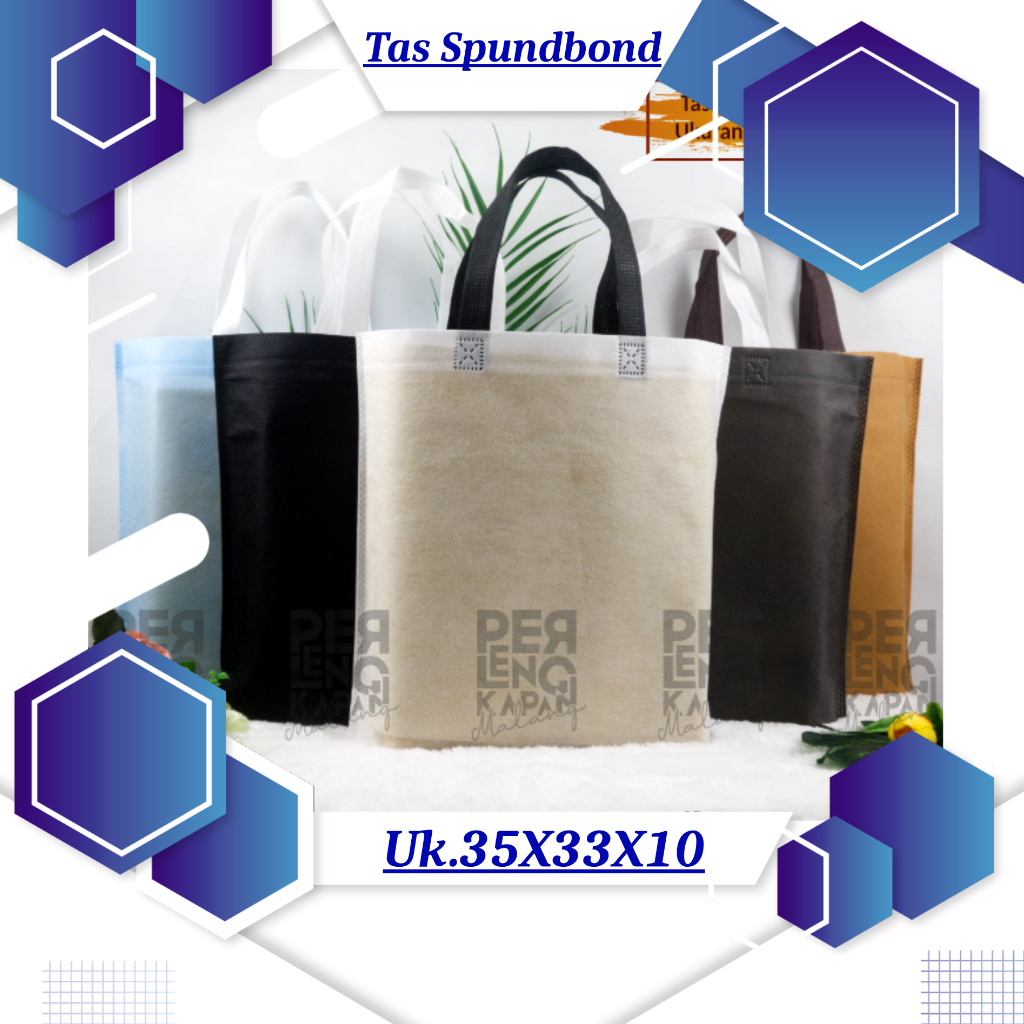 Tas Spunbond Goodybag Laken Model Tali Ukuran 35X33 CM Tebal 70GR Polos