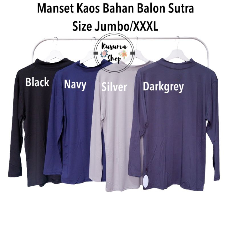 Manset Kaos Balon Sutra (Jersey &amp; Licin) size jumbo Ld 100 -135cm