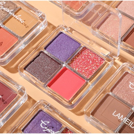 JT - LAMEILA 4 Color Avocado Eyeshadow Disk Matte / Shimmer Fruit Eyeshadow Palette