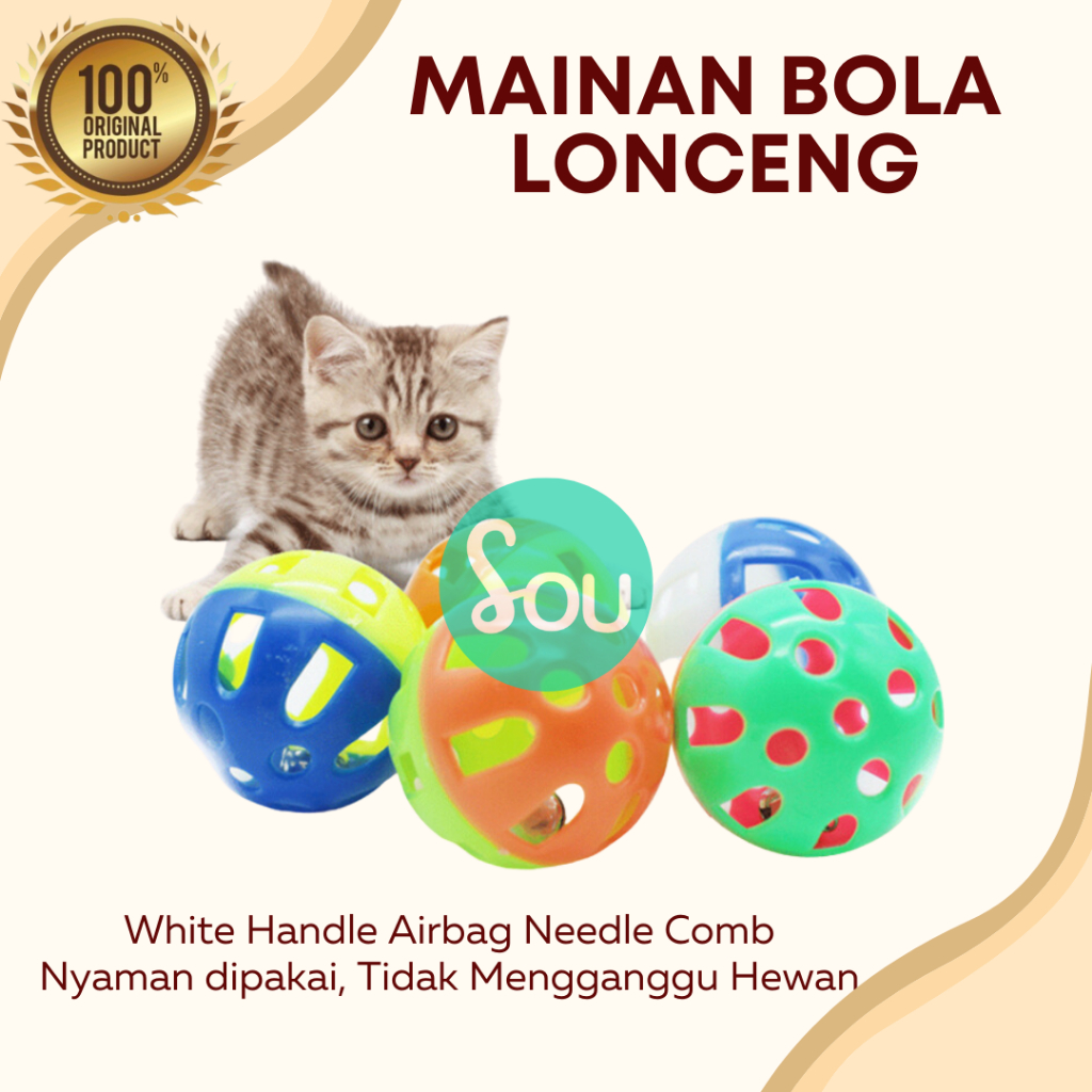 Bola Lonceng Bola Krincingan Steinless Mainan Kucing Cats