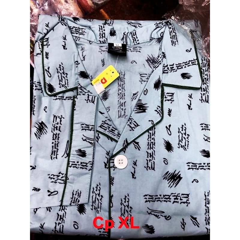 Piyama katun stret pria jumbo