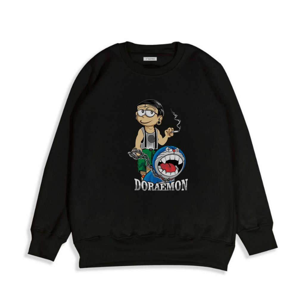 Crewneck terbaru Navy Simple edition sweater original Doraemon Premium Quality