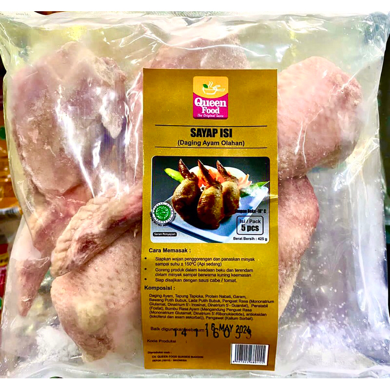 

Queen Food Ayam Sayap Isi (isi 5) 425gr