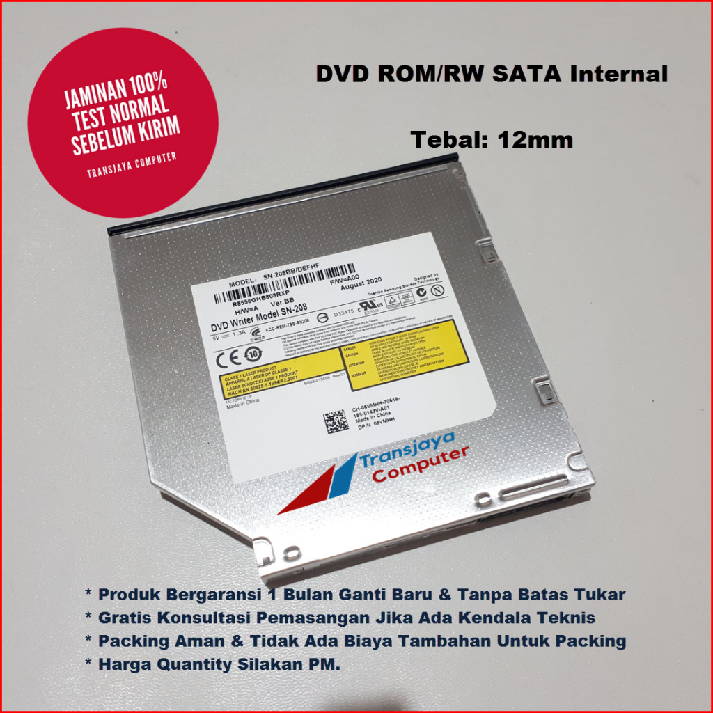 DVD RW DVD ROM Internal Laptop Sata Tebal 12mm