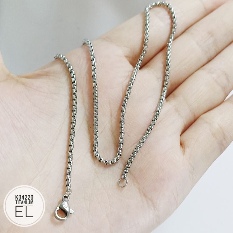 Kalung anak titanium 35 cm silver K04220