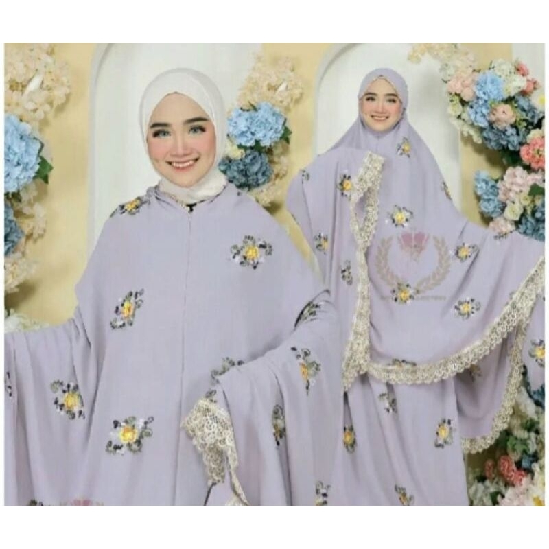 Mukenah cringkle pompom