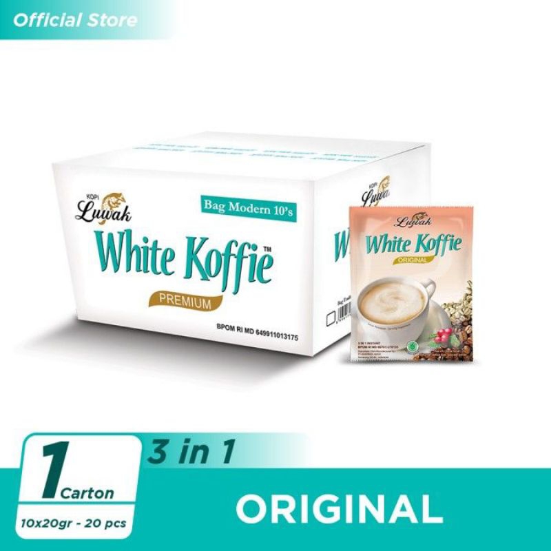 

LUWAK WHITE KOFFIE ORIGINAL 20GR 1 DUS (ISI 200 SACHET)