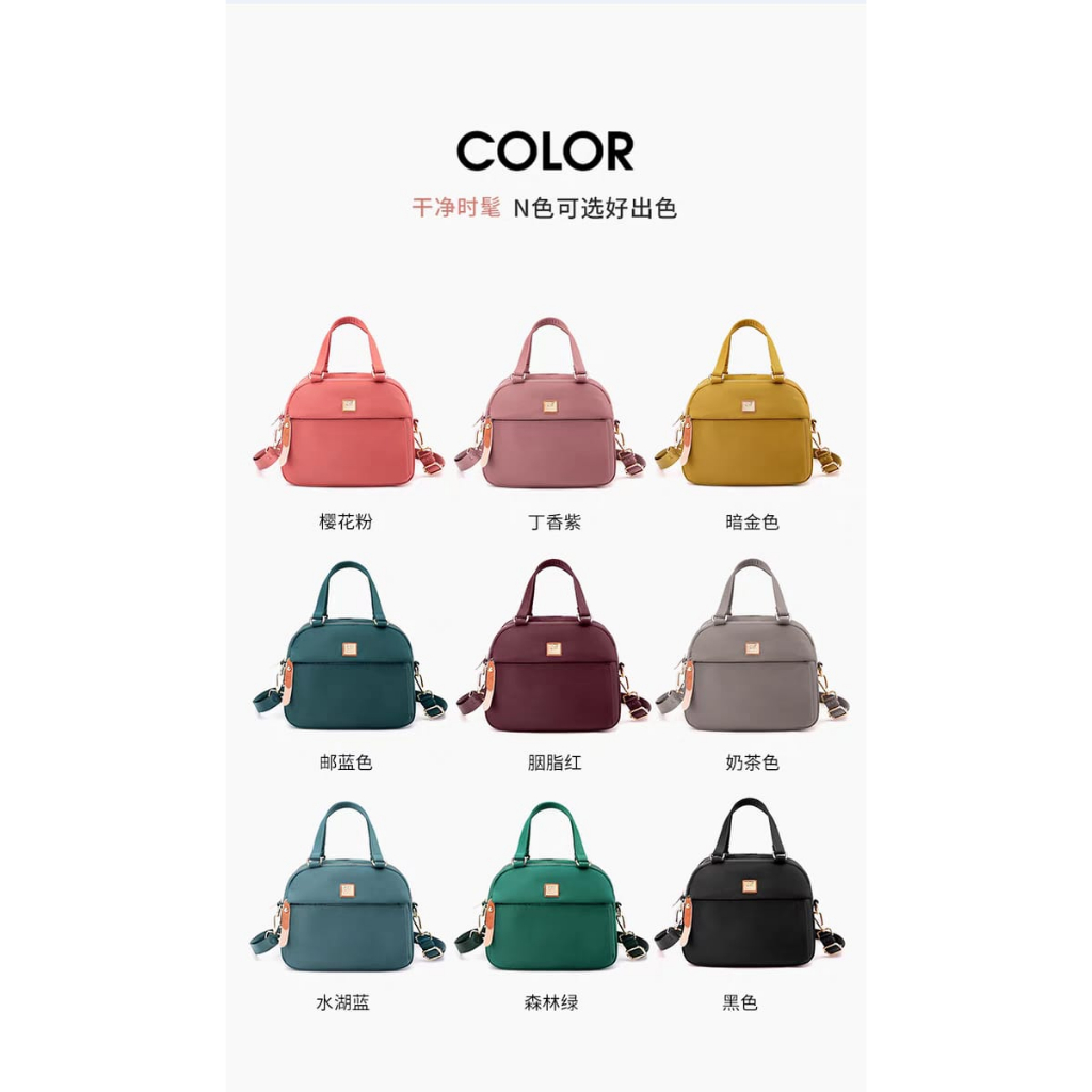 (PINK_IMP)  Colorfull New Import Tas fashion Wanita. 20x25 Detail Full brand emboss 5 ruang