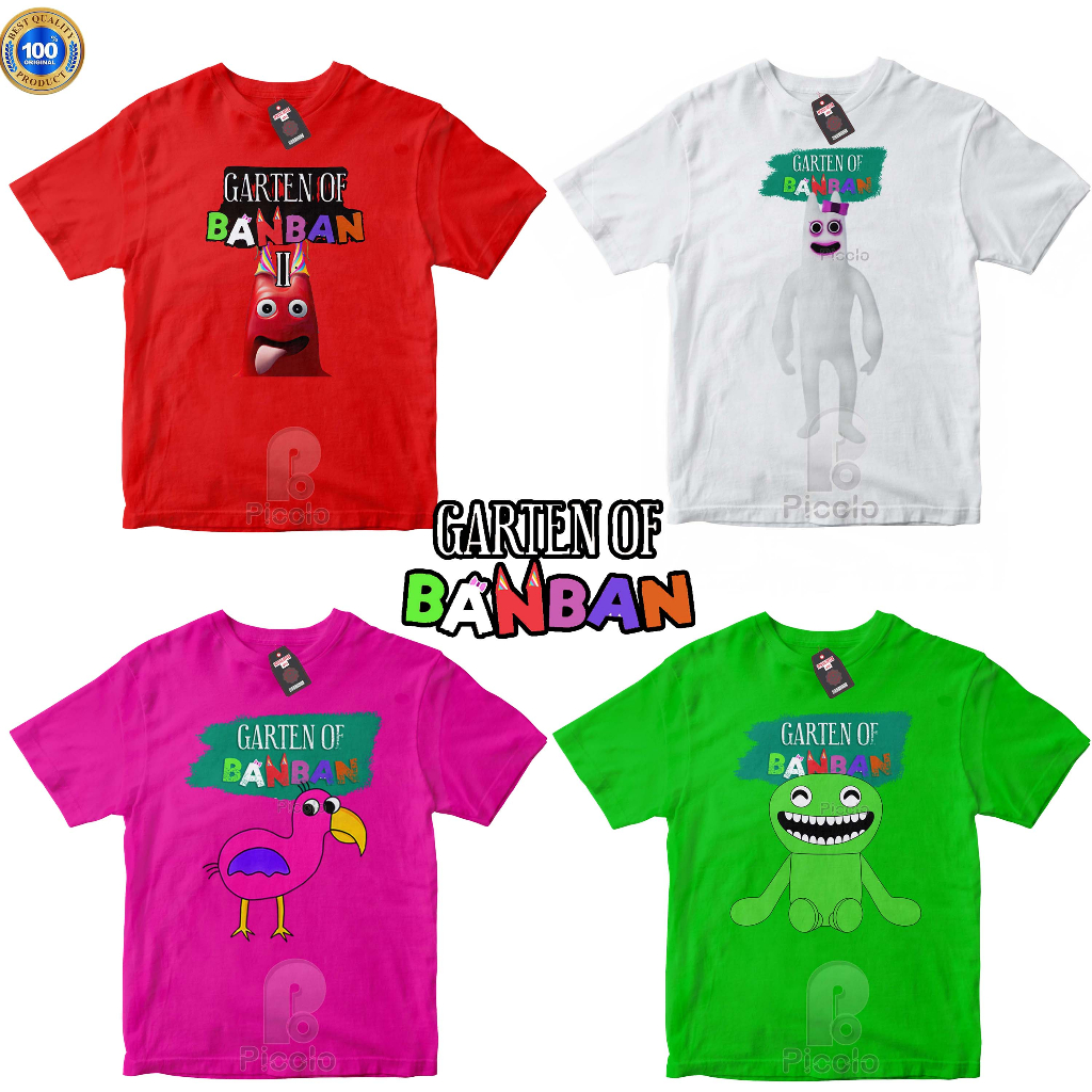 (FREE NAMA) BAJU KAOS ATASAN ANAK MOTIF KARAKTER GARTEN OF BANBAN UNISEX Bahan COTTUN