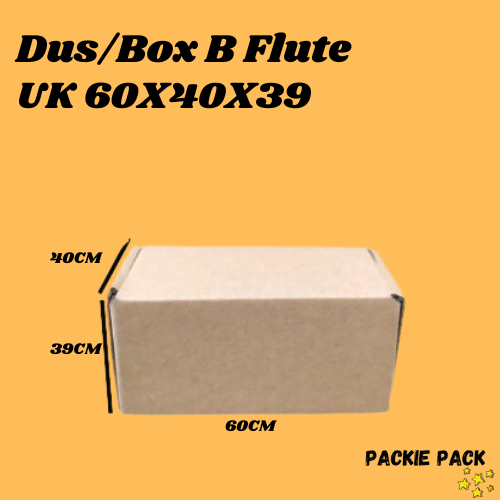 

KARDUS/BOX KARTON B FLUTE UK 60X40X39 CM (Pembelian min 5pcs)