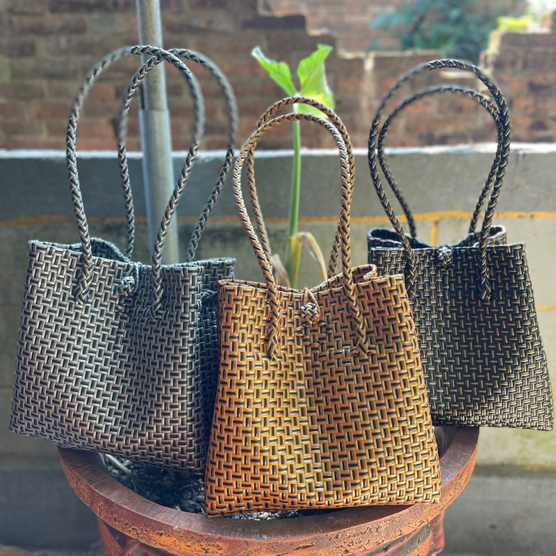Tas Pasar Tas Belanja Anyaman Plastik Jali Klasik NAURA
