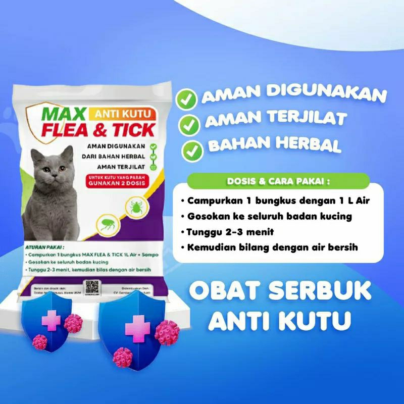 Max flea &amp; tick serbuk anti kutu