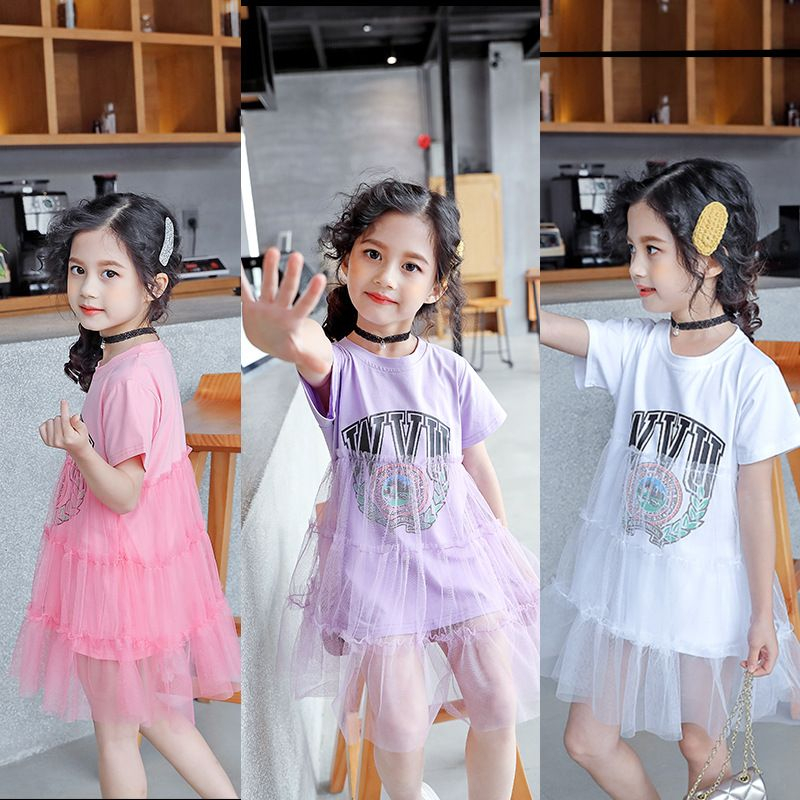 Dress Polos Anak Perempuan Motif Print Alphabet WVU