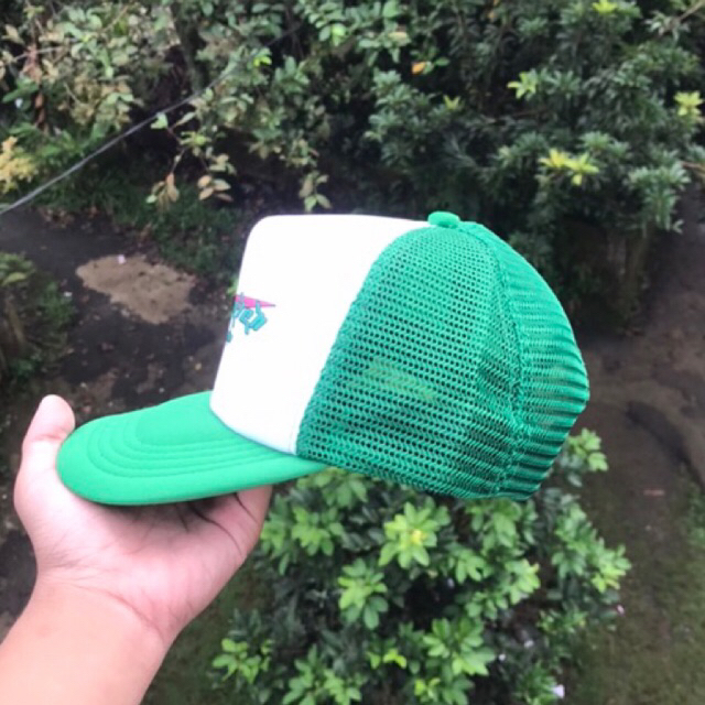 Topi Jaring Lazyscratch - Rich Star Green And white