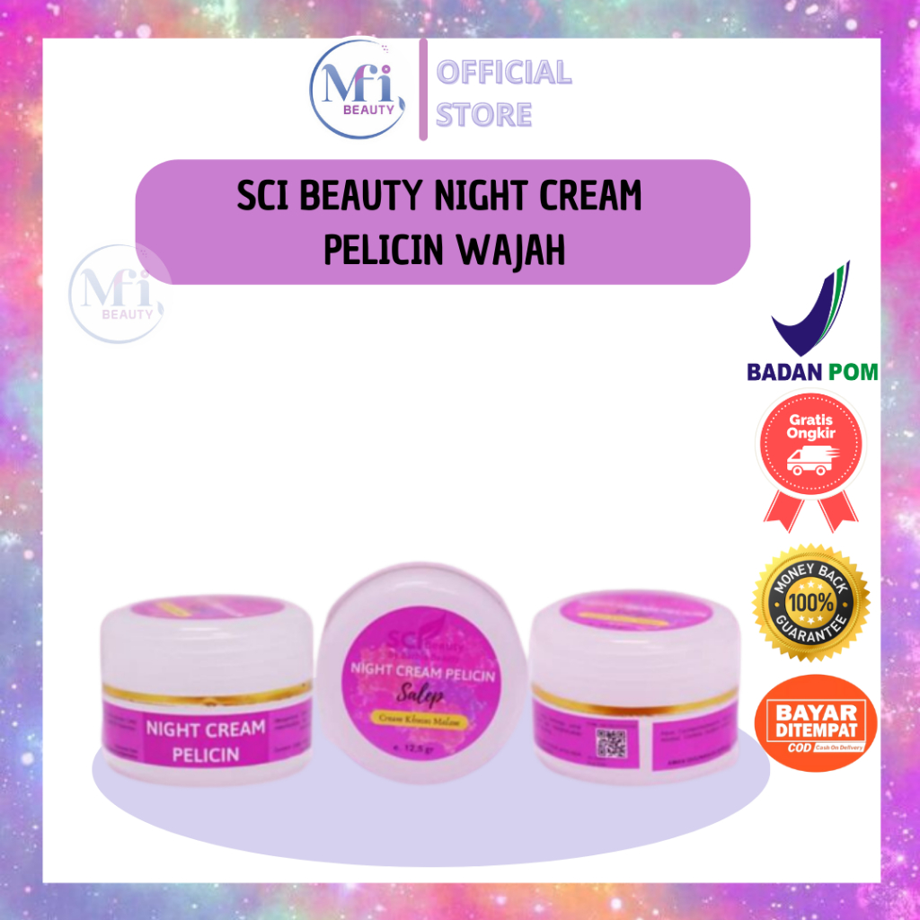 MFI - SCI BEAUTY NIGHT CREAM PELICIN WAJAH BY BARBIE BEAUTY | NETTO 12,5 gr