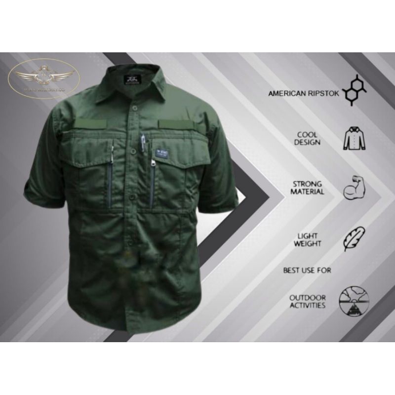 KEMEJA TACTICAL W-TAC LENGAN PENDEK