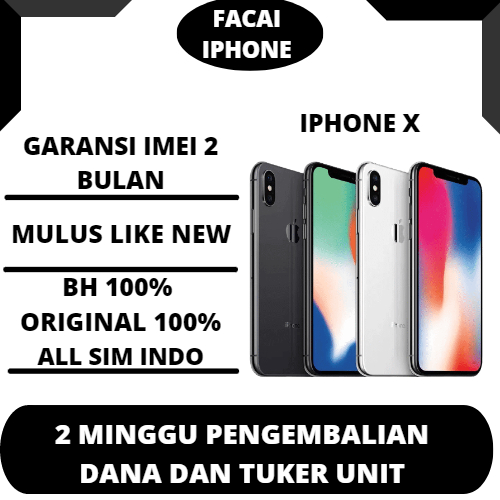 iPhone X 64GB/256GB  second/bekas original 100% | MULUS like new NORMAL FULLSET