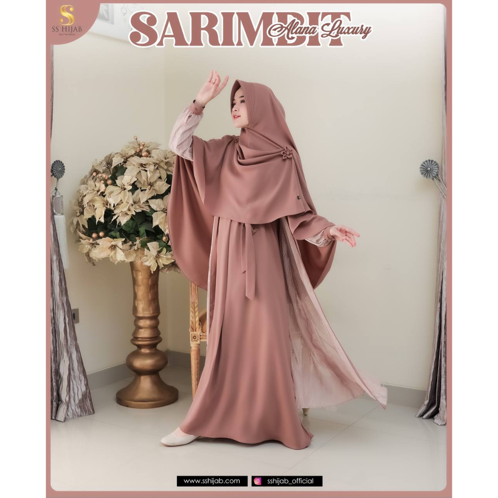 READY STOCK SALE dress gamis inner outer Alana luxury by SS hijab