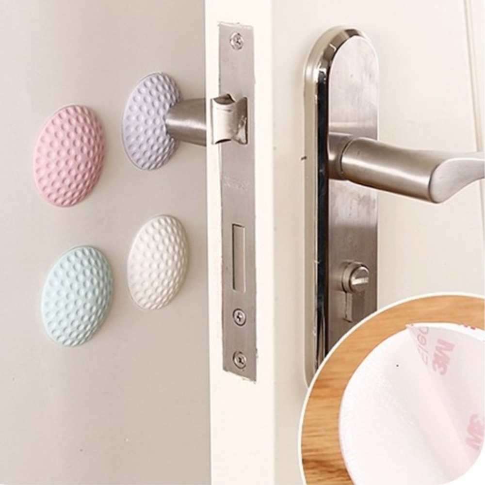 5pcs/set Penganjal Penahan Gagang Pintu Pelindung Dinding Tembok Karet Silikon