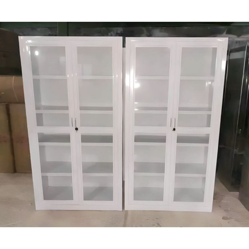Lemari instrumen 2 pintu / lemari medis  / lemari obat instrumen kaca / lemari pasien