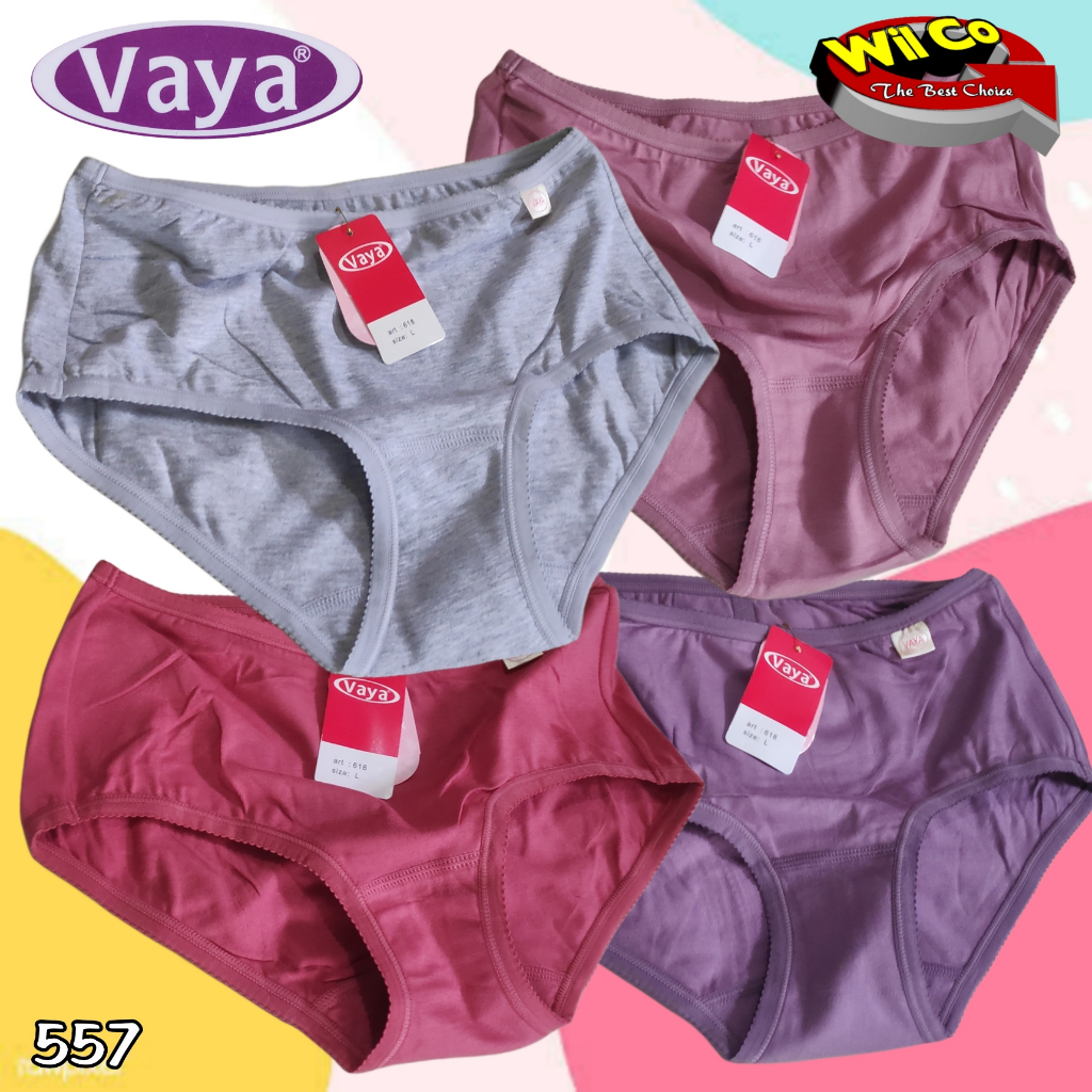 K557 - (Harga Per 1 Potong) CELANA DALAM WANITA PAKAIAN WANITA PAKAIAN DALAM VAYA SIZE M - XXL